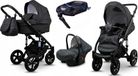 BabyLux® Sky Lark | Set de poussette 4 en 1 | Black Flex | Poussette combinée | Set de poussette | Isofix