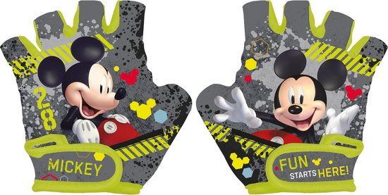 Mickey Mouse Fietshandschoenen - Unisex - Multi Colour - Maat S - Korte Vingers - Winddicht