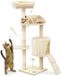 Unyqoos® Poteau griffoir robuste et polyvalent de 112 cm avec piliers à griffer en sisal