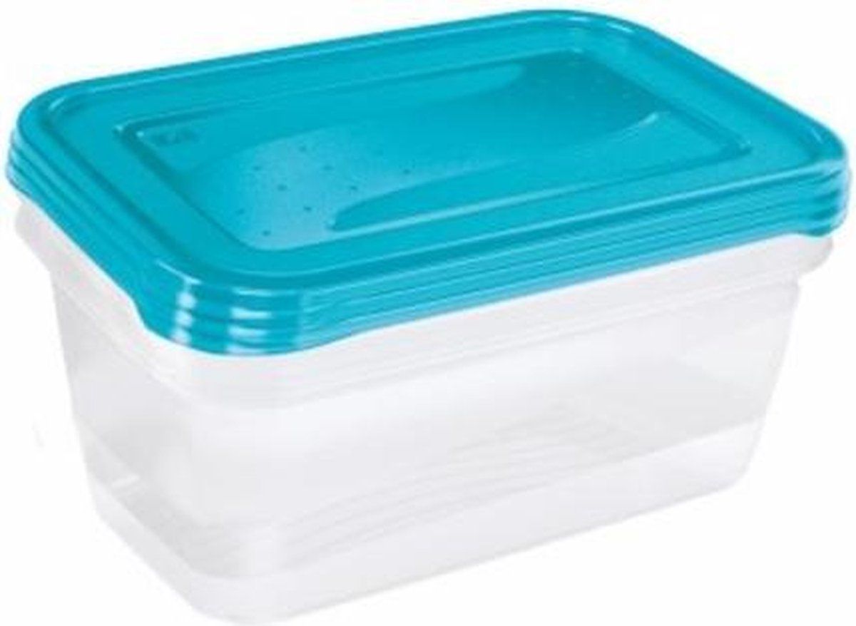 Keeeper FREDO FRESH VERSHOUDDOZEN TRANSP/BLAUW SET 3 20X15X06 - 1.25 L 30675