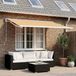 Maison Exclusive - Doek voor zonneschermen, geel en wit, 350 x 250 cm, polyester