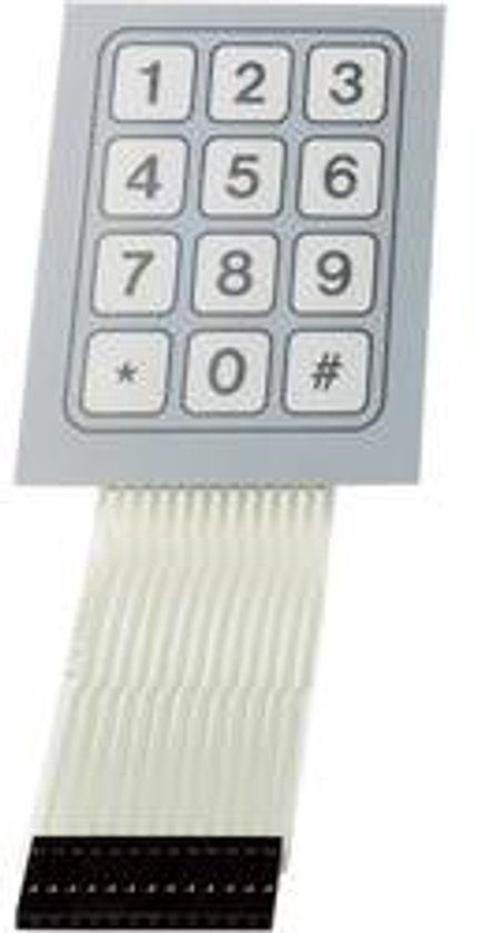 TRU COMPONENTS SU709930 Folietoetsenbord Keypad matrix 3 x 4