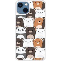 Apple Bedrukt siliconen hoesje compatibel met iPhone 13 Réunion de Nounours