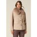 Oltre Manteau Court avec Col Fourrure Beige
