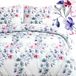 Darymex Satynlove Dekbedovertrek 220x200 cm - Violet / Gris - Roses & Bouquet de fleurs - 100% Coton-Satin