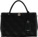 GUESS Audrey Logo Girlfriend Satchel Black Logo Zwart