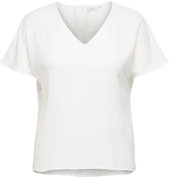 ONLY CARMAKOMA CARMETTA LIFE V-NECK SS TOP WVN NOOS Dames T-shirt