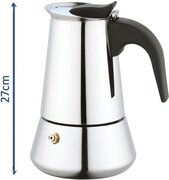 KINGHOFF Percolator RVS - INDUCTIE / GAS Italiaanse Espresso Maker - 600ml - 12 kops – Koffiezetapparaat Moka Express 12 kopjes Roestvrijstaal - Palermo