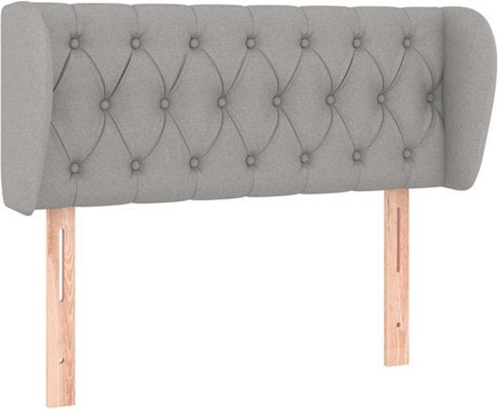 vidaXL Hoofdbord Stof Lichtgrijs 93x23x78/88 cm
