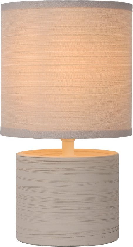 Lucide GREASBY - Tafellamp - Ã˜ 14 cm - Beige