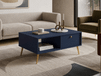 ROSSE Table basse 1 porte battante 87 cm bleu foncé