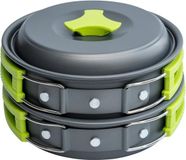FixionParts B.V. Set de cuisine de camping - 10 pièces - Vert