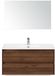 BES LED Dante Badmeubelset 100 cm - Walnoot - Keramische Wastafel Wit Cover met Spiegel