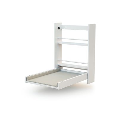 AT4 ESSENTIEL Aan de muur gemonteerde luiertafel met aankleedkussen wit