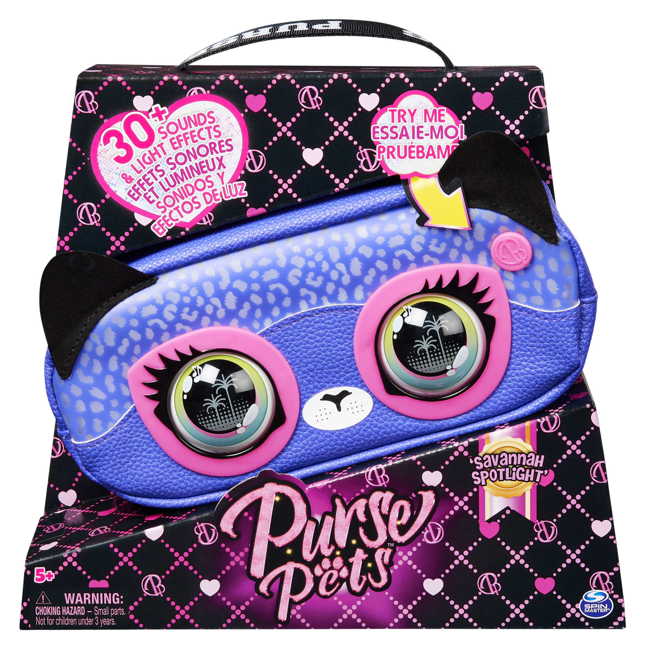 Spin Master Purse Pets - Heuptasje - Cheetah - Interactief speelgoedtas meer dan 30 geluiden en lichteffecten