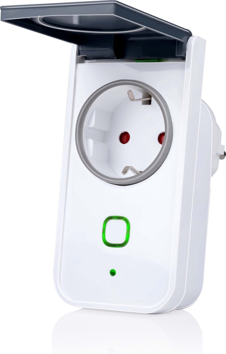 Alpina Smart Home - Slimme Stekker - Smart Plug voor Buiten - 230V - IP44 Spatwaterdicht - Tijdschema's - Verbruiksmeter - App Besturing