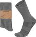 NORMANI 4 paar trekkingwollen sokken met gewatteerde zool en comfortabele boord - Unisex - Grijs - Maat 35-38
