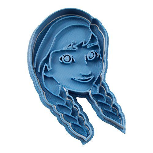 Cuticuter Frozen Anna uitsteekvorm - 8 x 7 x 1,5 cm - blauw