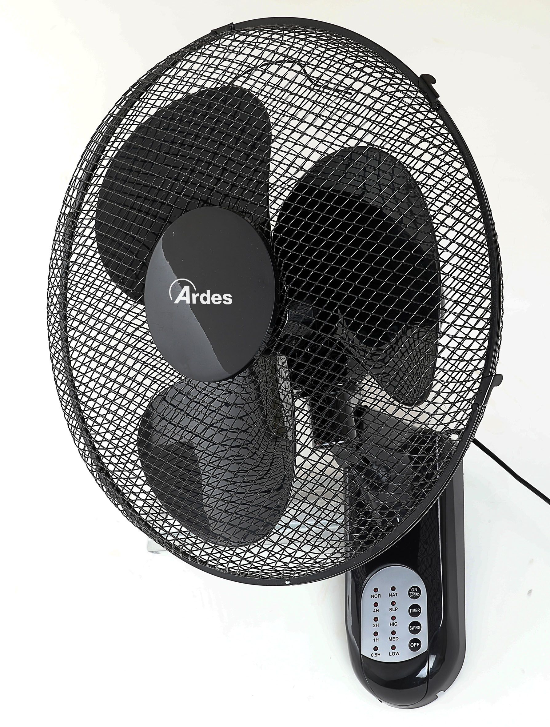 Ardes AR5W40R - Ventilator - Zwart/Grijs - 40cm - 3 Snelheden - Met Afstandsbediening