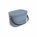 Rotho Babydesign YUMA commode-organizer – gemaakt van gerecycled plastic, hygiënisch en milieuvriendelijk – met deksel en draaggreep, blauw, 3,2 liter