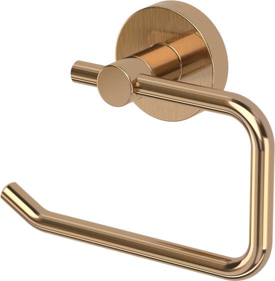 Haceka Kosmos Toiletrolhouder zonder Klep Geborsteld Koper
