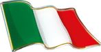 Autocollant 3D adhésif, drapeau italien, 1 pièce, 78 x 40 mm