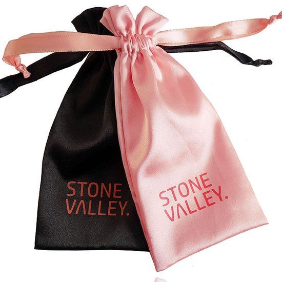 Stone Valley Brillenhoes Satijn - Zwart & Roze