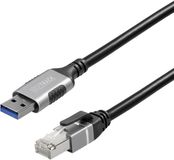 MaxTrack USB 3.2 Gen 1 (USB 3.0) / RJ45 Netwerk Adapter CAT 6 [1x USB 3.0 - 1x RJ45-stekker] 3 m Zwart