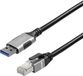 MaxTrack USB 3.2 Gen 1 (USB 3.0) / RJ45 Netwerk Adapter CAT 6 [1x USB 3.0 - 1x RJ45-stekker] 3 m Zwart