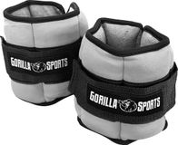 Gorilla Sports Polsgewichten - Enkelgewichten - Verstelbaar - 0,45 tot 2,25 kg - Gewichtsmachette - Grijs