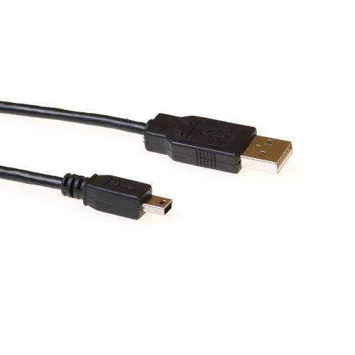ACT USB 2.0 A male - USB mini B5 male 3,00 m