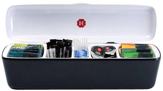 Douwe Egberts Tafeldispenser met 5 vakken, Zwart