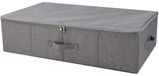 Boîte de rangement Boîte de rangement sous le lit - Pliable - 70 x 40 x 18 cm - Gris foncé - Avec couvercle