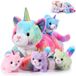Omgoods - Set de 5 peluches pour chat - Comprend une licorne maman et ses bébés
