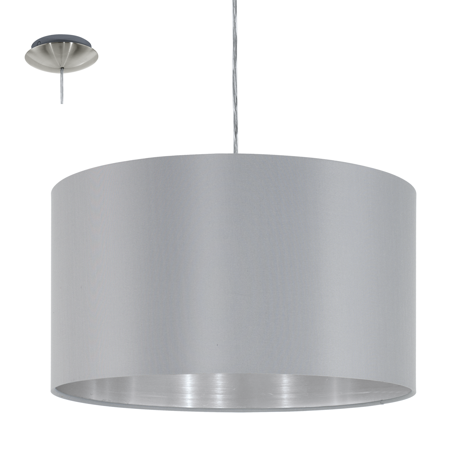 EGLO Maserlo Plafondlamp - 110cm - Staal, Stof/Weefsel - E27 - 31601