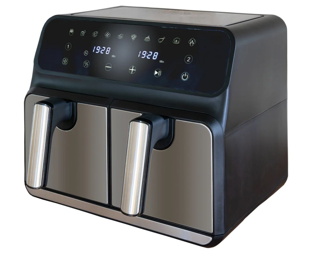 Unold 58685 - Airfryer - 8L - Dubbele zone - 1700W - Zwart/Grijs