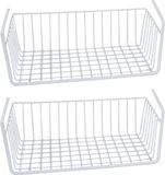 Gerimport Kastmandje - 3x - wit - metaal - 30 x 25 x 14 cm