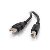 C2G 3M USB-printerkabel, USB 2.0 A naar B-kabel. Compatibel met printers en scanners van HP, Epson, Brother, Samsung, Cannon en alle andere USB A/B-apparaten, Zwart