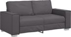 vidaXL Loveseat Grijs Kunstleer 180 cm