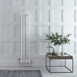 Hudson Reed Windsor Radiateur Rétro Vertical Blanc À Colonnes 3 X 6 - 1030 Watts - 150 X 29cm