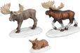 Luville - Moose - Set van 3 - Polyresin - Multi-kleurig - 7 cm hoog