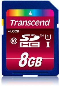 Transcend 8GB SDHC Class 10 UHS-I - Flashgeheugen