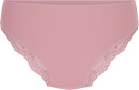 Hunkemöller Dames Lingerie Invisible Brazilian Lace Back - Roze - Maat XS