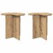 vidaXL Bijzettafel 2 stuks Artisanaal eiken Ø 39 x 38 cm Bewerkt hout