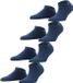 Esprit Solid 4P kort eenkleurig katoen multipack sneakersokken enkelsokken dames blauw - maat 36-41
