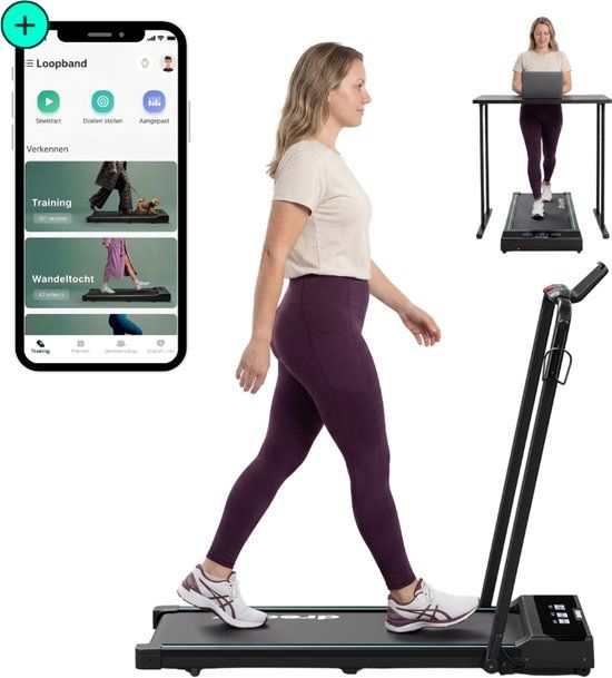 Dreaver Motion Pro - 2 in 1 Loopband Inklapbaar 12KM/U - Inclusief App & Accessoires - Hardloopband - Treadmill - Wandelband - Walking pad - Voor Thuis