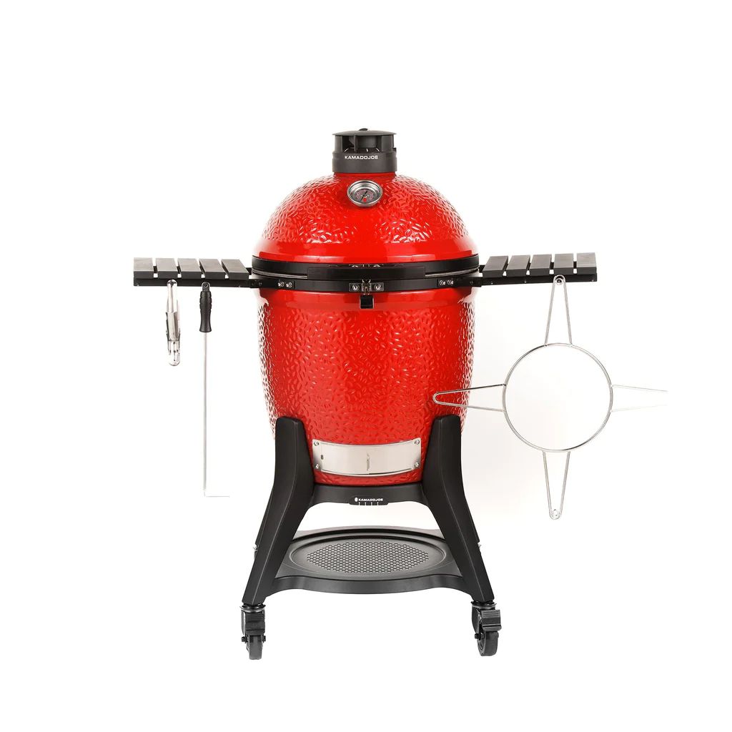 Kamado Joe Classic Joe Series III Kamado Grill - Charcoal - Black/Red