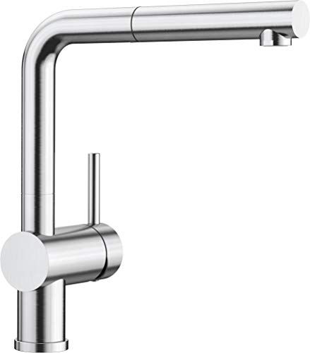 Blanco Keukenkraan met uittrekbare uitloop - Staal - 4020684739481