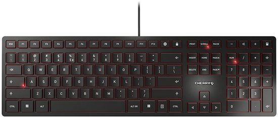 CHERRY KC 6000 Slim - Toetsenbord - USB - US Layout - Zwart