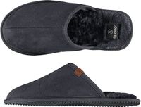 Apollo - Pantoffels heren - Antislip zool - Maat 41/42 - Instap Sloffen - Donker grijs